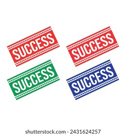 Success Rubber stamp Design vector, illustration