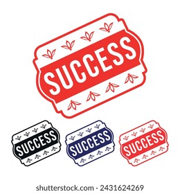 Success Rubber stamp Design vector, illustration