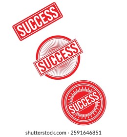 Success Rubber stamp design Vector 