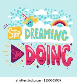 Success Secret - Start Now. Stop dreaming and start doing. Motivation and inspiration slogan. Inspire poster for startup, business projects and sport achievements. Vector