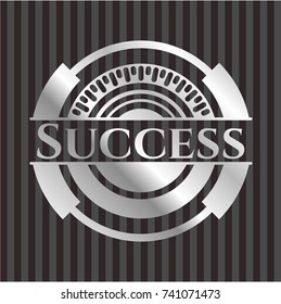 Success silver emblem or badge