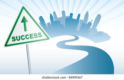 Success sity. Vector.