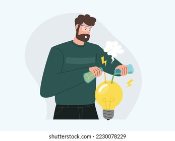 Success solution or experiment new business idea