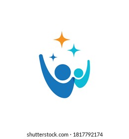 success star community illustration vector icon design