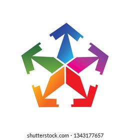 Success Star Logo Design Template Isolated