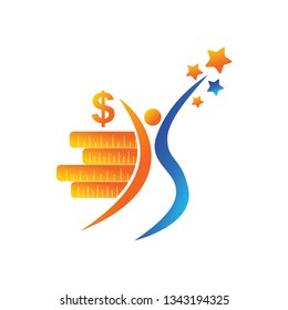 Success Star Logo Design Template Isolated