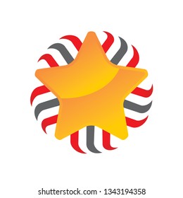 Success Star Logo Design Template Isolated