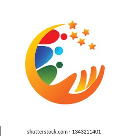 Success Star Logo Design Template Isolated