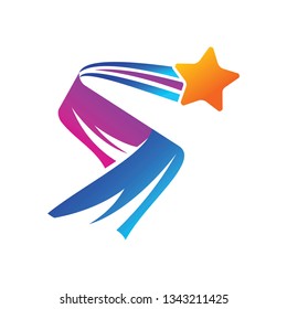 Success Star Logo Design Template Isolated