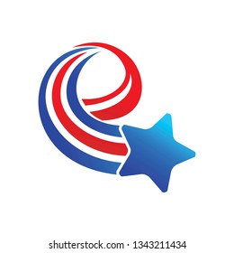 Success Star Logo Design Template Isolated