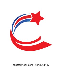 Success Star Logo Design Template Isolated