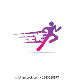 Success Star Logo Design Template Isolated