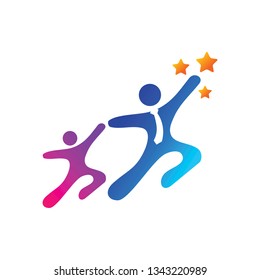 Success Star Logo Design Template Isolated
