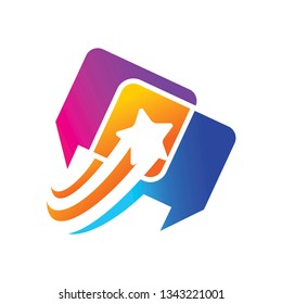 Success Star Logo Design Template Isolated