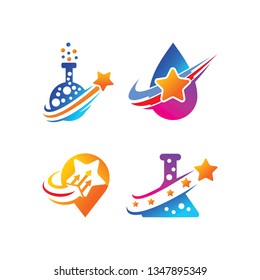 Success Star Logo Design Template Isolated