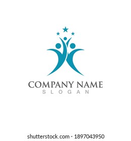 Success Star People Logo Vector