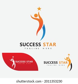 Logo des Erfolgsstars, Vektorgrafik 