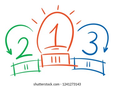success steps hand drawn illustration vector