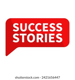 Success Stories Text In Red Rectangle Shape For Information Announcement Promotion Business Marketing Social Media
