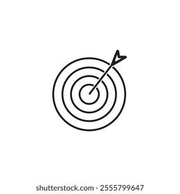 Success strategy symbol Vector illustration Arrow in target icon