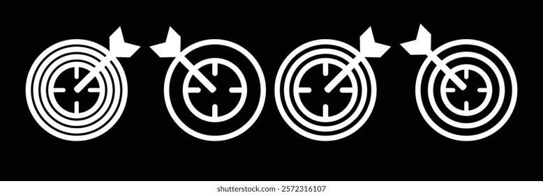 Success strategy symbol Vector illustration Arrow in target icon. Eps 10.