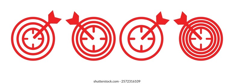 Success strategy symbol Vector illustration Arrow in target icon. Eps 10.