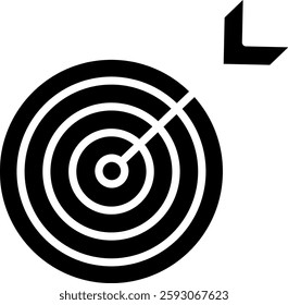 Success strategy symbol Vector illustration Arrow in target icon