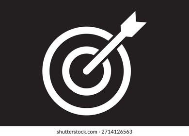 Success strategy symbol Vector illustration Arrow in target icon
 eps 10