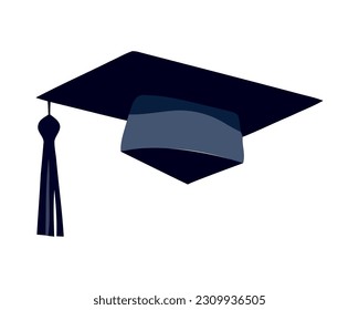 Success symbolized by graduation cap icon isolated