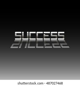 Success tag with a mirror shadow
