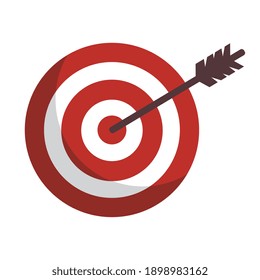 success target with arrow isolated icon vector illustration design