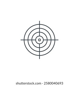 success target icon symbol vector illustration isolated on white background
