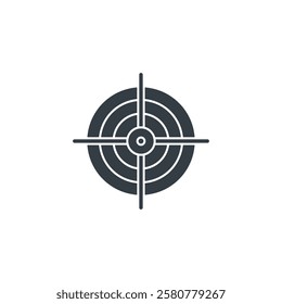 success target icon symbol vector illustration isolated on white background