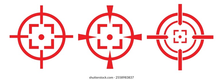  Success target icons set. Success strategy symbol arrow icon . Success target outline icons collection. target arrow icon vector illustration eps  10.