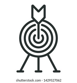 success target - minimal line web icon. simple vector illustration. concept for infographic, website or app.