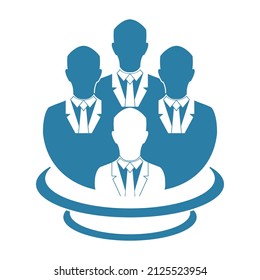 Success team workers illustration vector logo