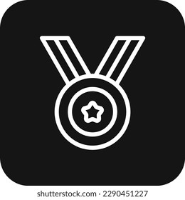 Icono de Trabajo en equipo y administración con estilo de línea rellena en negro. logro, gol, estrella, carrera, trofeo, competencia, medalla. Ilustración del vector