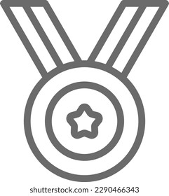 Success Teamwork and Management icon with black outline style. achievement, goal, star, career, trophy, competition, medal. Vector illustration