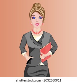 Success that comes as a result of all effort and dedication, vector illustration on isolated gradient background