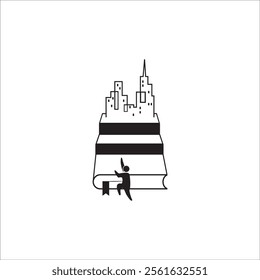  SUCCESS THROUGH EDUCATION ICON VECTOR ILLUSTRATION SYMBOL DESIGN