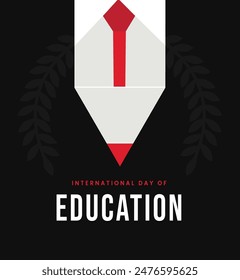 Success through knowledge, International day of Education, Educational success concept vector illustration for corporate, school, and library. Creative poster, banner, backdrop.