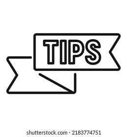 Success tip icon outline vector. Advice idea. Help text