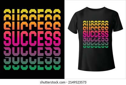 success t-shirt design retro template Vector
