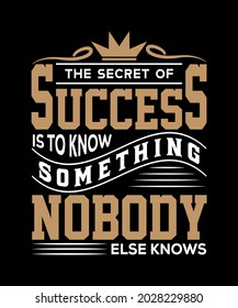 success typhography T-shirt design for success full man.