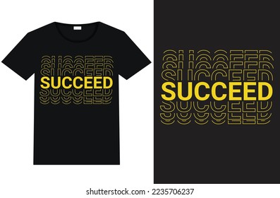 success typography t shirt design and template vector