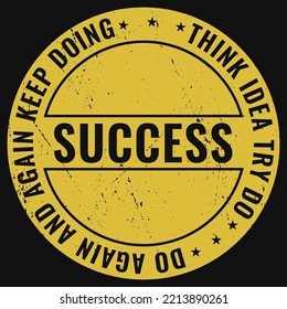 Success typography tshirt design vector design