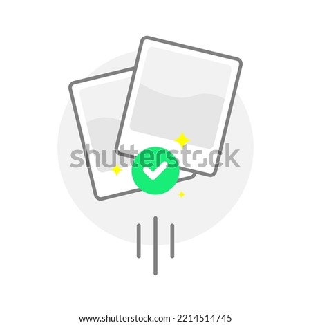Success Upload Photo, document, file concept illustration flat design vector eps10. modern graphic element for landing page, empty state ui, infographic, icon