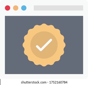 success vector flat color icon 