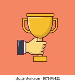 success vector flat colour line icon