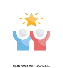 Success vector flat icon style illustration. EPS 10 file